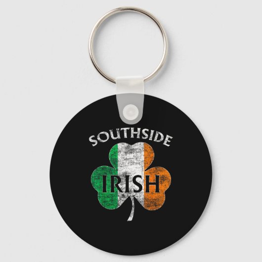 Chicago Southside Irish Flag St. Patrick's Day  Sleutelhanger (Voorkant)