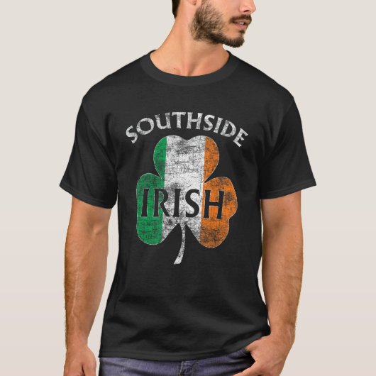 Chicago Southside Irish Flag St. Patrick's Day T-shirt (Voorkant)