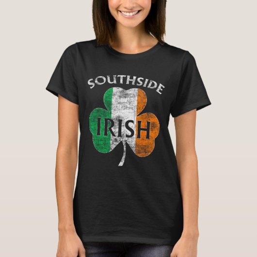 Chicago Southside Irish Flag St. Patrick's Day  T-shirt (Voorkant)