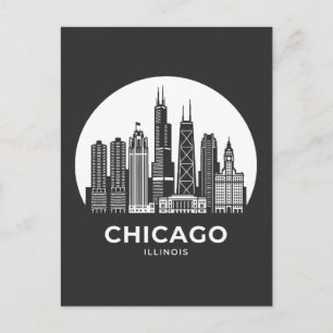 Chicago Stad Illinois Briefkaart