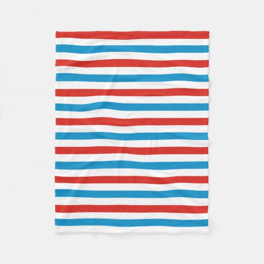 chicago stad USA amerika vlag strepen patroon blau Fleece Deken (Voorkant)