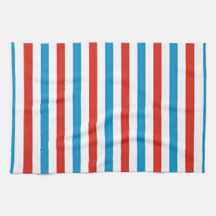 chicago stad USA amerika vlag strepen patroon blau Theedoek