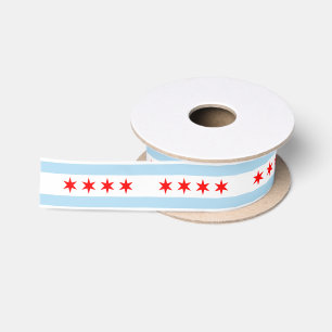 Chicago stadsflag lint, VS, Illinois /sport Satijnen Lint