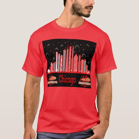 Chicago stadsgezicht ontwerp T-shirt (Voorkant)