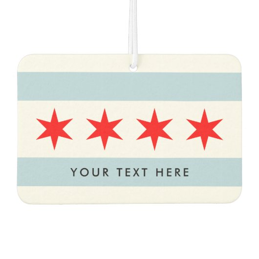 Chicago stadsvlag gepersonaliseerde auto luchtverf luchtverfrisser (Voorkant)