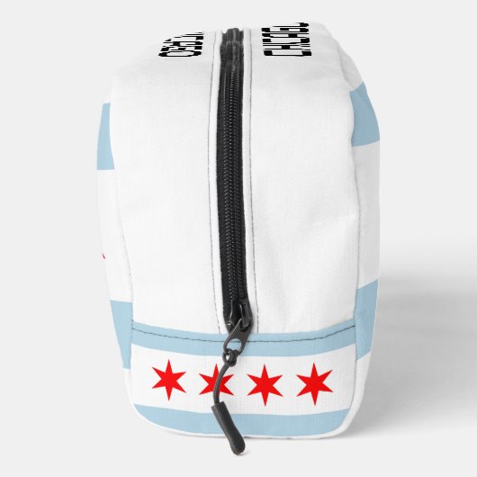 Chicago stadsvlag gepersonaliseerde toilettas toilettasje (Rechts)