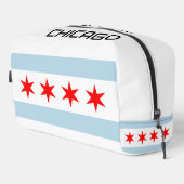 Chicago stadsvlag gepersonaliseerde toilettas toilettasje (Rechterhoek)
