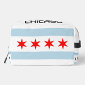 Chicago stadsvlag gepersonaliseerde toilettas toilettasje (Achterkant)