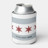  Chicago stadsvlag koelbox drink houder Blikjeskoeler (Blikje Voorkant)