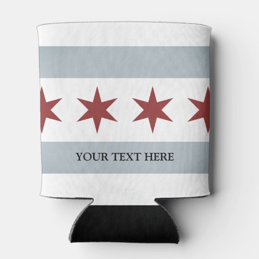 Chicago stadsvlag koelbox drink houder Blikjeskoeler (Achterkant)