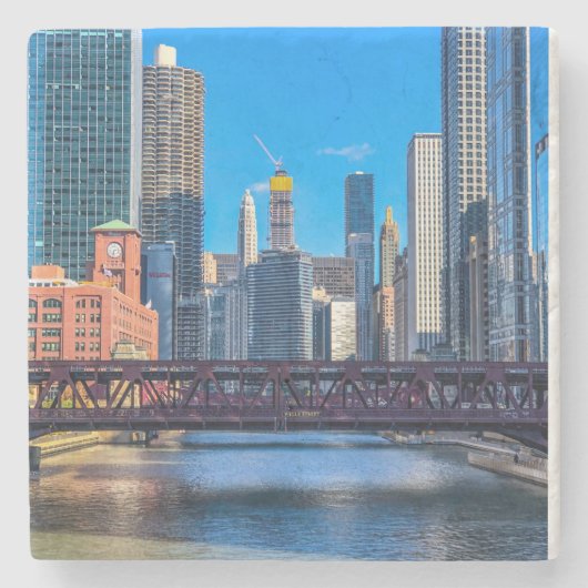 Chicago Stenen Onderzetter (Voorkant)