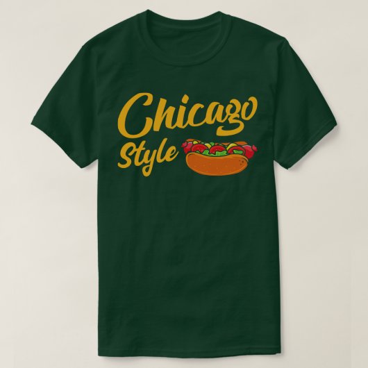 Chicago stijl hotdog TShirt (Design voorkant)