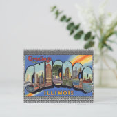 Chicago  stijl Reis Briefkaart Big City! (Staand voorkant)