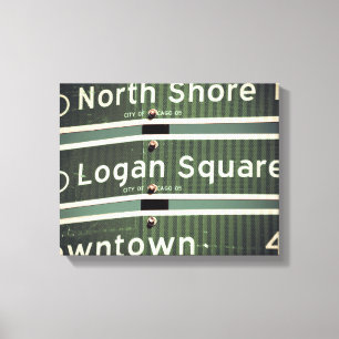 Chicago straatbord canvas afdruk