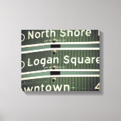 Chicago straatnaambordje canvas afdruk (Voorkant)