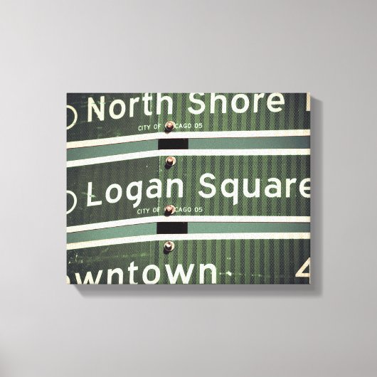 Chicago straatnaambordje canvas afdruk (Voorkant)
