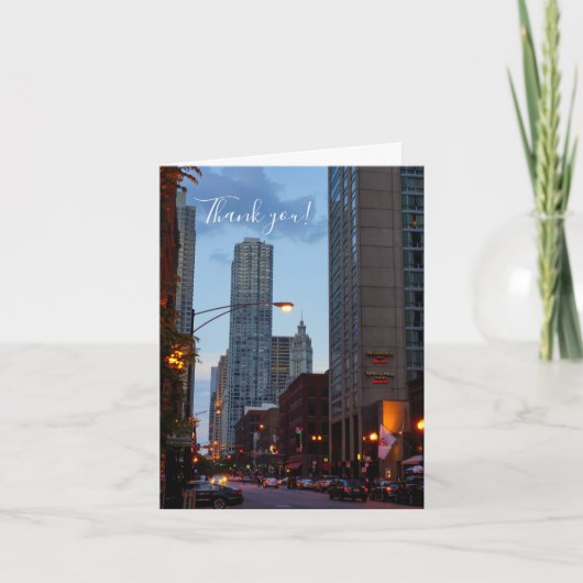 Chicago Street Scene - Hartelijk dank Bedankkaart (Voorkant)