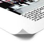 Chicago Street Scene met Sandburg Poem Poster (Hoek)