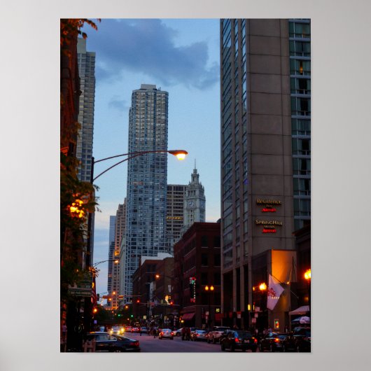 Chicago Street Scene Poster (Voorkant)