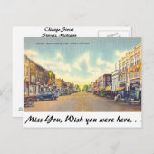 Chicago Street, Sturgis, Michigan Briefkaart (Voorkant / Achterkant)