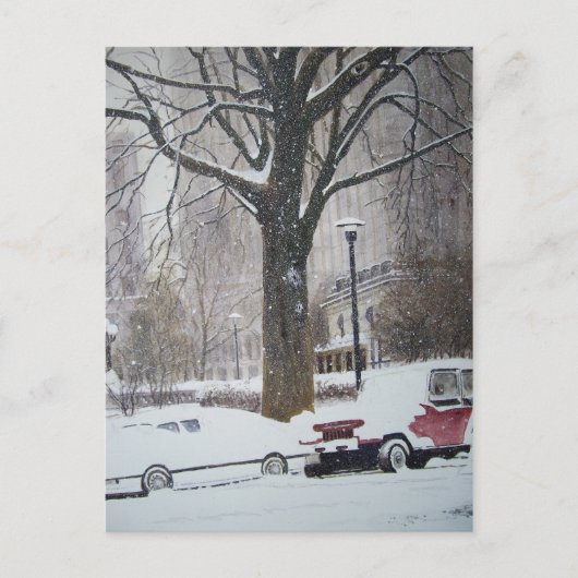 Chicago Streets op een winterdag - briefkaart (Voorkant)