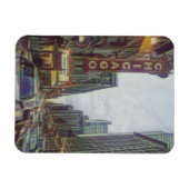 Chicago Streets, The Windy City Retro Art Magneet (Horizontaal)