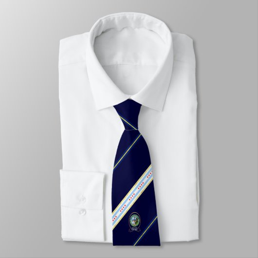 Chicago strepen vlag stropdas (Gebonden)