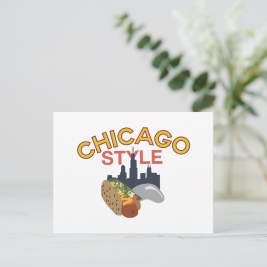 Chicago Style Briefkaart (Staand voorkant)