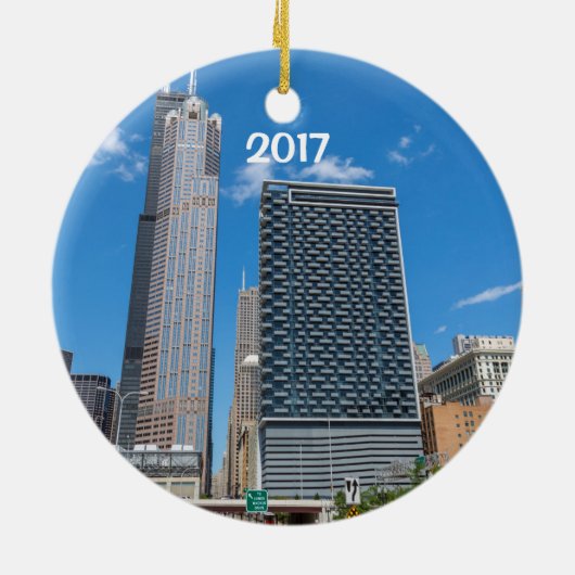 Chicago Style Deep Dish 2-zijdige ornament (Achterkant)