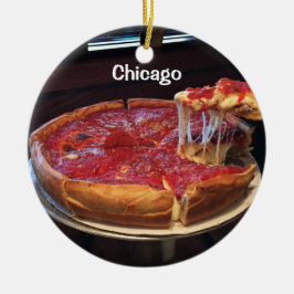 Chicago Style Deep Dish Keramisch Ornament