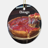 Chicago Style Deep Dish Keramisch Ornament (Links)