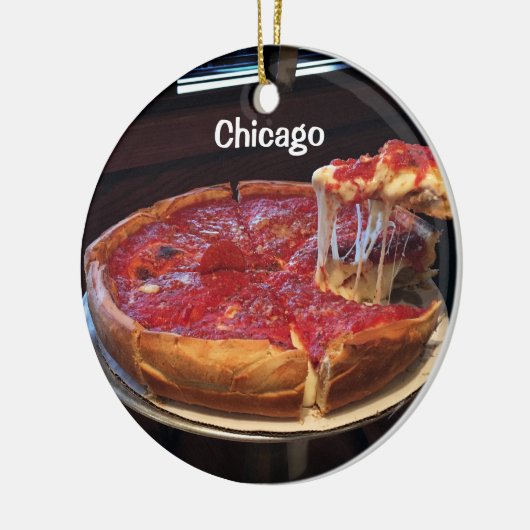 Chicago Style Deep Dish Keramisch Ornament (Links)