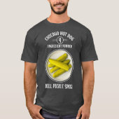 Chicago Style Hot Dog Bun Ingredient List Dill T-shirt (Voorkant)
