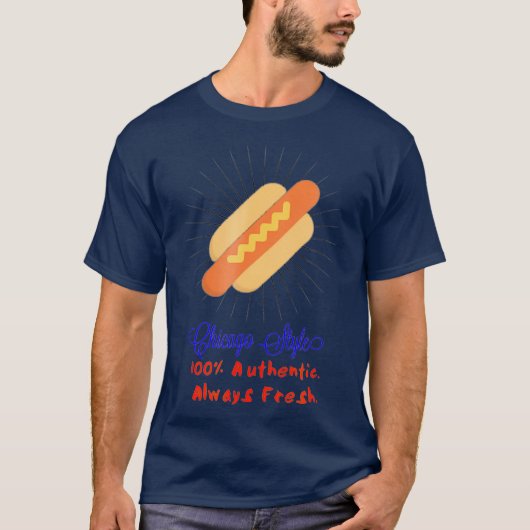 Chicago Style Hot Dog Graphic T-shirt (Voorkant)