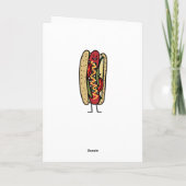 Chicago Style Hot Dog hot red poppy bun moustard Bedankkaart (Achterkant)