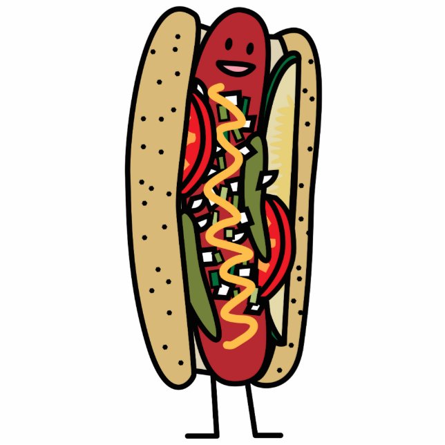 Chicago Style Hot dog hot red poppy bun moustard Fotobeeldje Sleutelhanger (Voorkant)