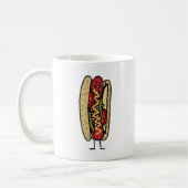 Chicago Style Hot Dog hot red poppy bun moustard Koffiemok (Links)