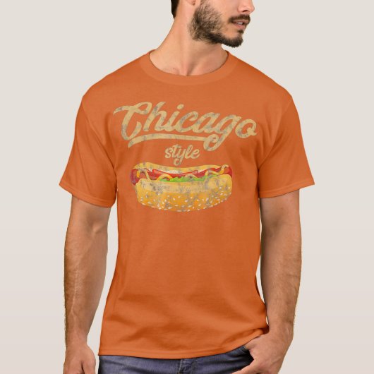 Chicago Style Hot Dog Hotdog Cadeft T-shirt (Voorkant)