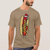 Chicago style hot dog kerstkerstkersthapje poppy t-shirt (Voorkant)