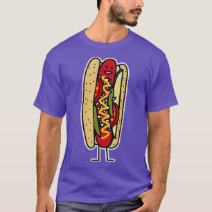 Chicago Style Hot Dog-papaverzaad, rood heet T-shirt