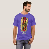 Chicago Style Hot Dog-papaverzaad, rood heet T-shirt (Voorkant volledig)