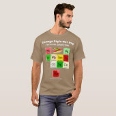 Chicago Style Hot Dog Periodic Table Conditions T-shirt (Voorkant volledig)