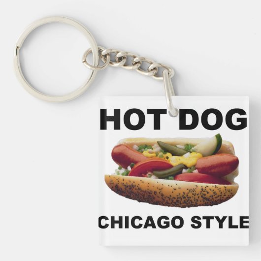 Chicago Style Hot Dog Sleutelhanger (Voorkant)