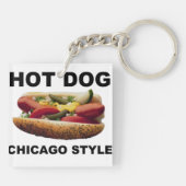 Chicago Style Hot Dog Sleutelhanger (Achterkant)
