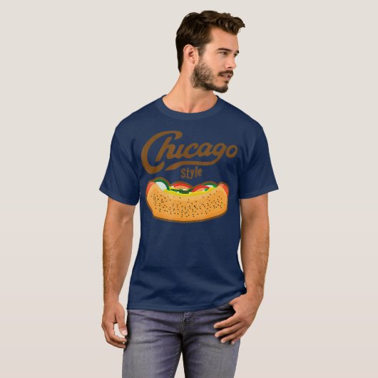 Chicago Style Hot Dog Summer T-shirt (Voorkant volledig)