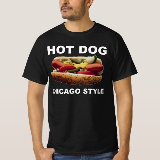 Chicago Style Hot Dog T-shirt (Voorkant)