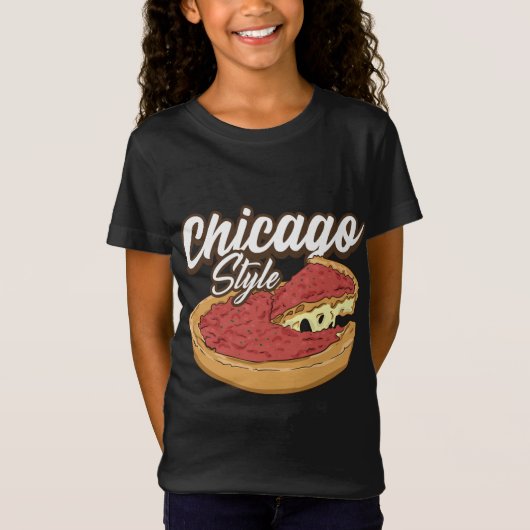 Chicago Style Pizza Deep Dish Pizza Thick Crust Fo T-shirt (Voorkant)
