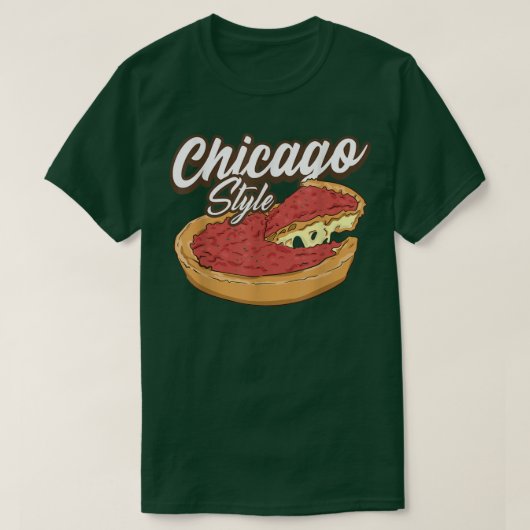 Chicago Style Pizza Deep Dish Pizza Thick Crust Fo T-shirt (Design voorkant)