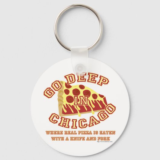Chicago Style Pizza Sleutelhanger (Voorkant)
