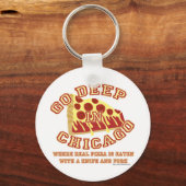 Chicago Style Pizza Sleutelhanger (Voorkant)